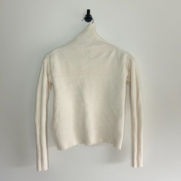 Aritzia Wilfred Cyprie Sweater Merino wool mockneck sweater Light Birch size S - Picture 5 of 5